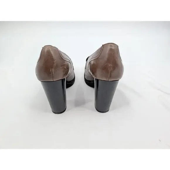 Born BOC Concept High Heel Loafers Tassel Brown Chunky Classic Career Office 7 - Picture 7 of 8